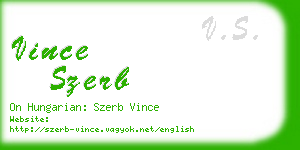 vince szerb business card